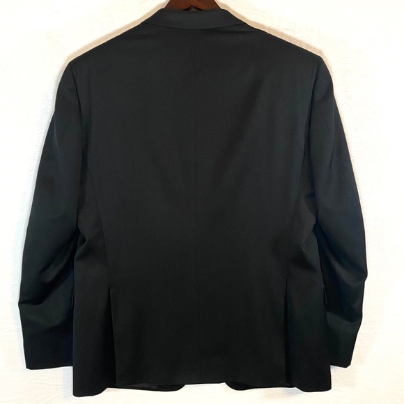Joseph Abboud Reda Super 110s Italian Fabric Black Wool Blazer/Sport Coat 46L - Picture 2 of 11
